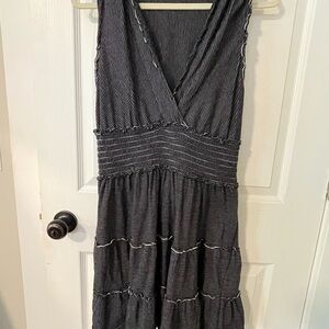 Max Studio Black and White Midi Dress